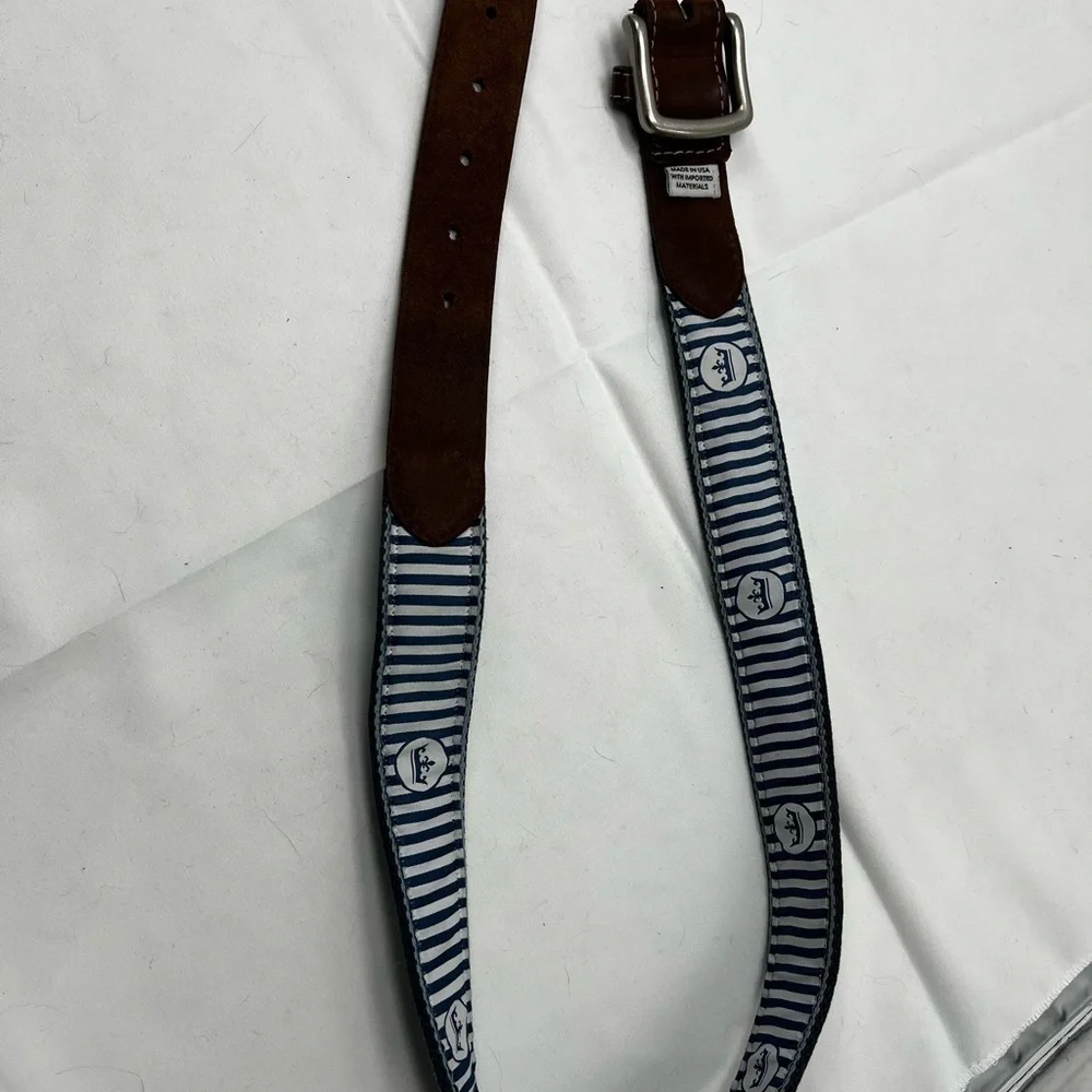 Peter Miller vintage logo belt train embroidery 39” long